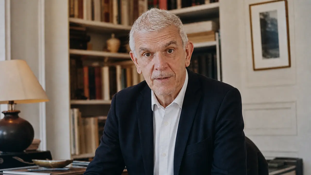 Portrait professionnel sobre de Bernard Frit dans un environnement calme, exprimant expérience, stabilité et autorité bienveillante