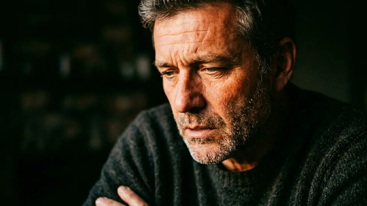 Gros plan sur le visage d'un dirigeant en réflexion intense