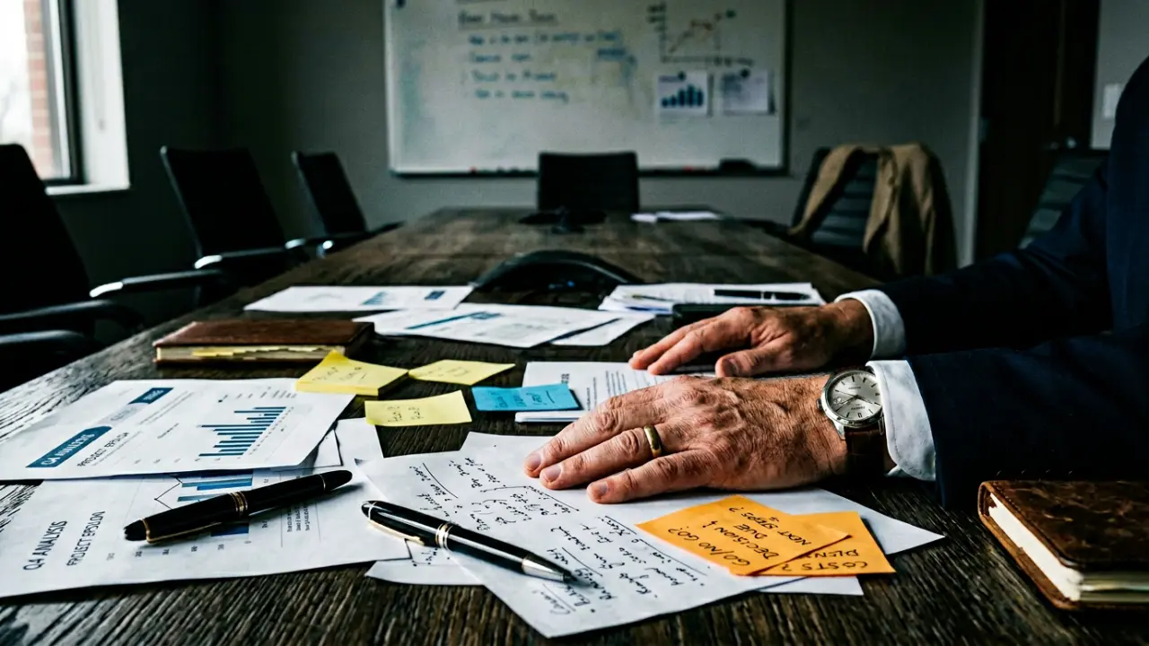 Dirigeant seul face à des documents de décision stratégique