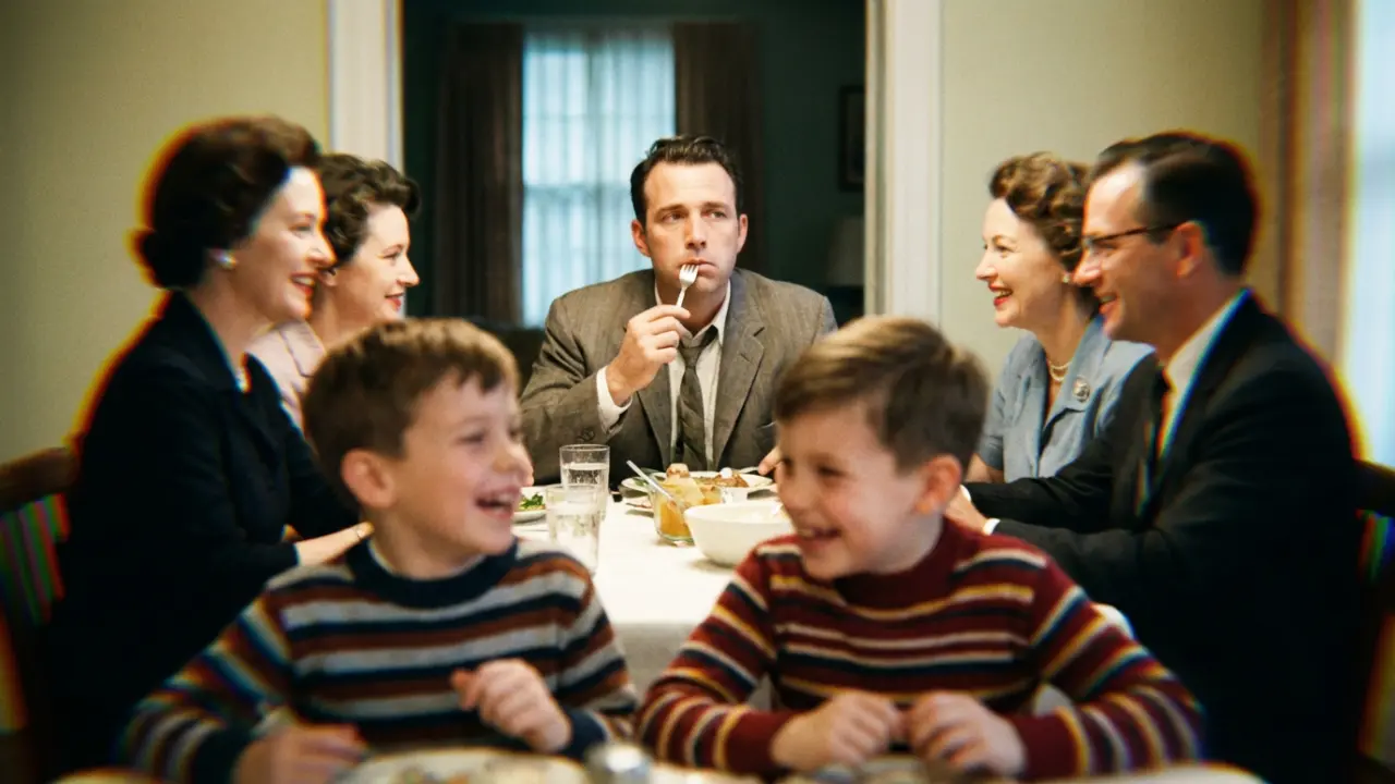 Père de famille physiquement présent mais mentalement absent lors d’un repas