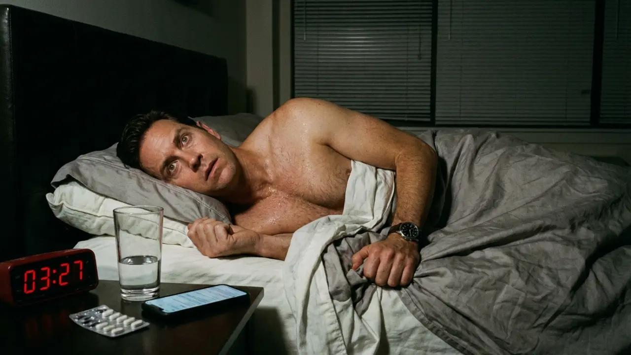 Cadre dirigeant éveillé à 3h du matin dans son lit incapable de dormir