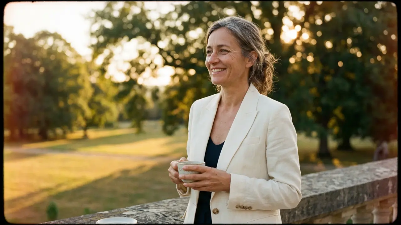 Portrait de femme dirigeante sereine et confiante en extérieur
