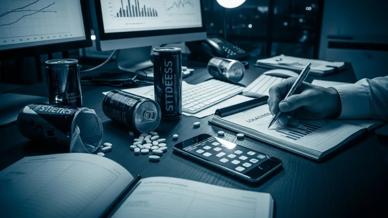 La spirale de la performance toxique - Bureau de dirigeant en surcharge