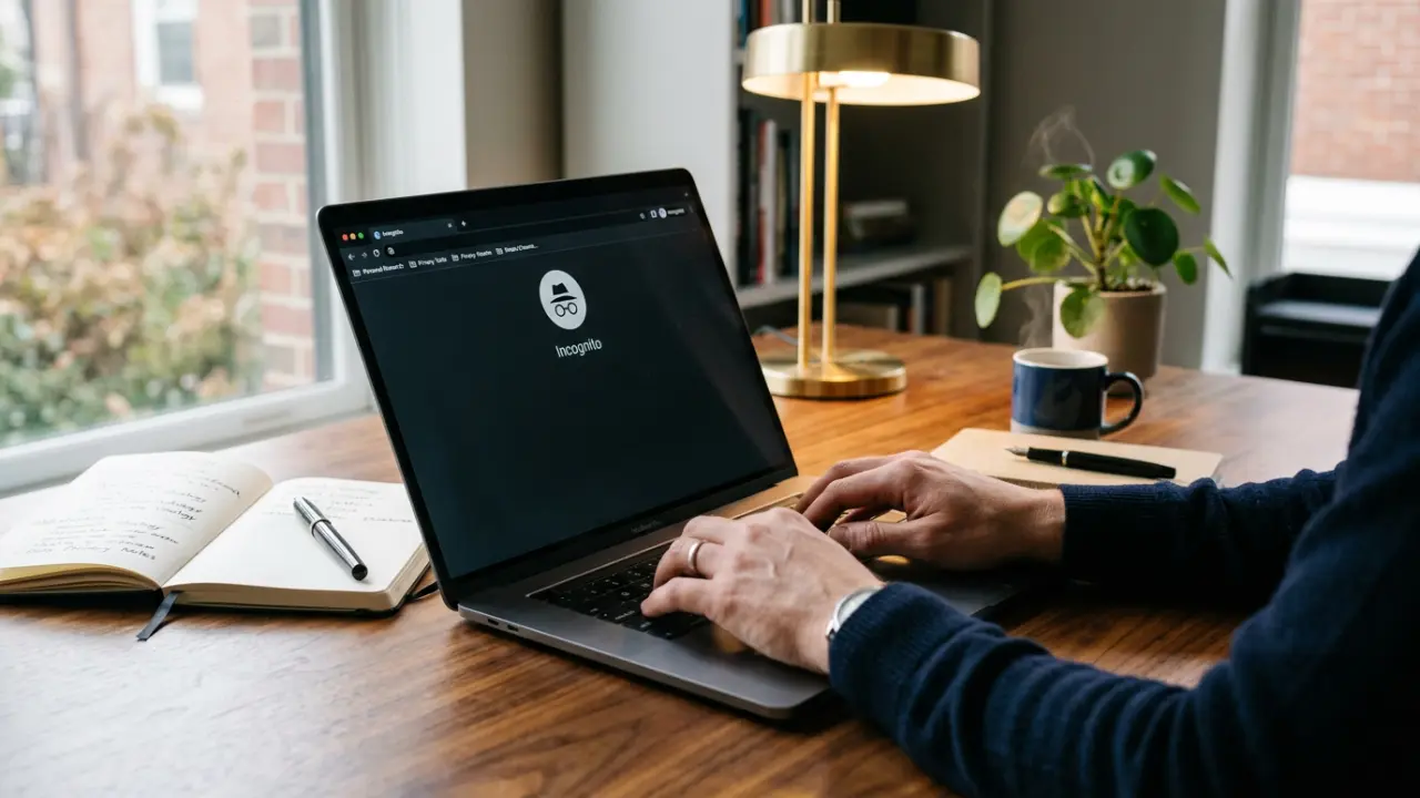 activation du mode navigation privée sur un ordinateur portable