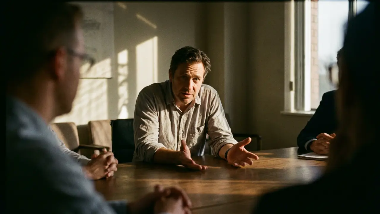 Leader montrant sa vulnérabilité en réunion