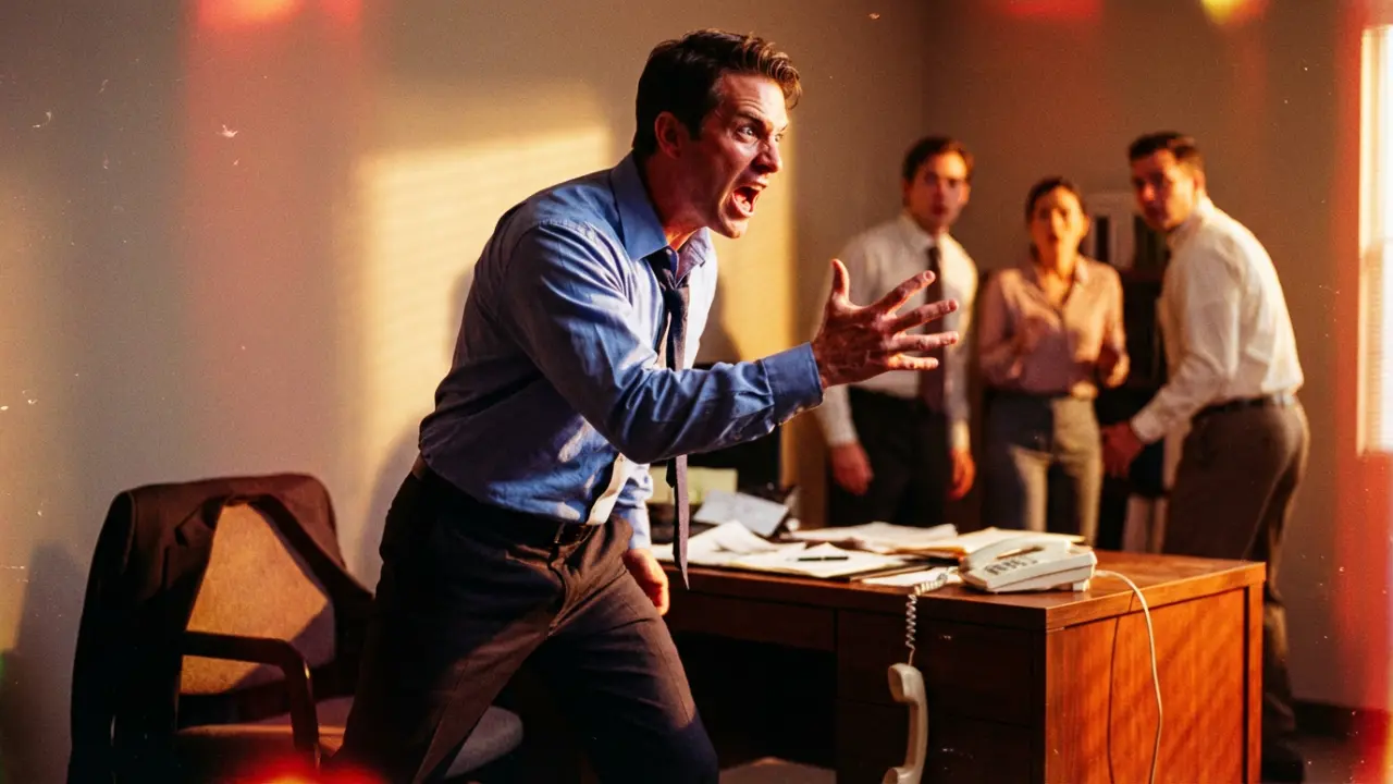 Débordement émotionnel d'un cadre en pleine explosion de colère