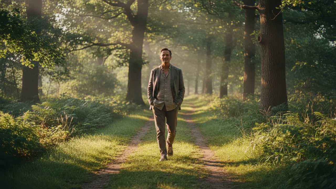 Cadre dirigeant retrouvant son équilibre et sa sérénité après accompagnement professionnel